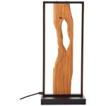 Brilliant Tischlampe Chaumont Aluminium Metall Holz Schwarz 8W 940lm - 830 Warmweiß