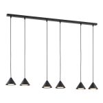 Emibig Pendelleuchte Elit Stahl Schwarz | Geeignet für 6x GX53 - Max 12W
