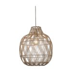 Good&Mojo Pendelleuchte Mendoza Bambus Natural L | Geeignet für 1x E27 