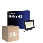 Mehrfachpackung 20x Noxion LED-Scheinwerfer Beamy G3.1 Schwarz 50W 5500lm 110D - 830 Warmweiß | IP65 - Symmetrisch 