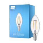 Philips Corepro LED Kerze E14 Fadenlampe Klar 4.3W 470lm - 827 Extra Warmweiß | Ersatz für 40W