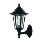 Eglo Wandleuchte Duanera Schwarz | IP44 - Geeignet für 1x E27