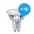 Mehrfachpackung 10x Philips LEDspot MV Wert GU10 3.7W 940 60D (MASTER) | Höchste Farbwiedergabe - Kaltweiß - Dimmbar - Ersatz für 35W
